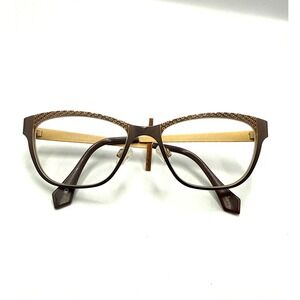William Morris London Eternal Nancy Brown Gold Cat Eye Eyeglass Frames 53-17-140